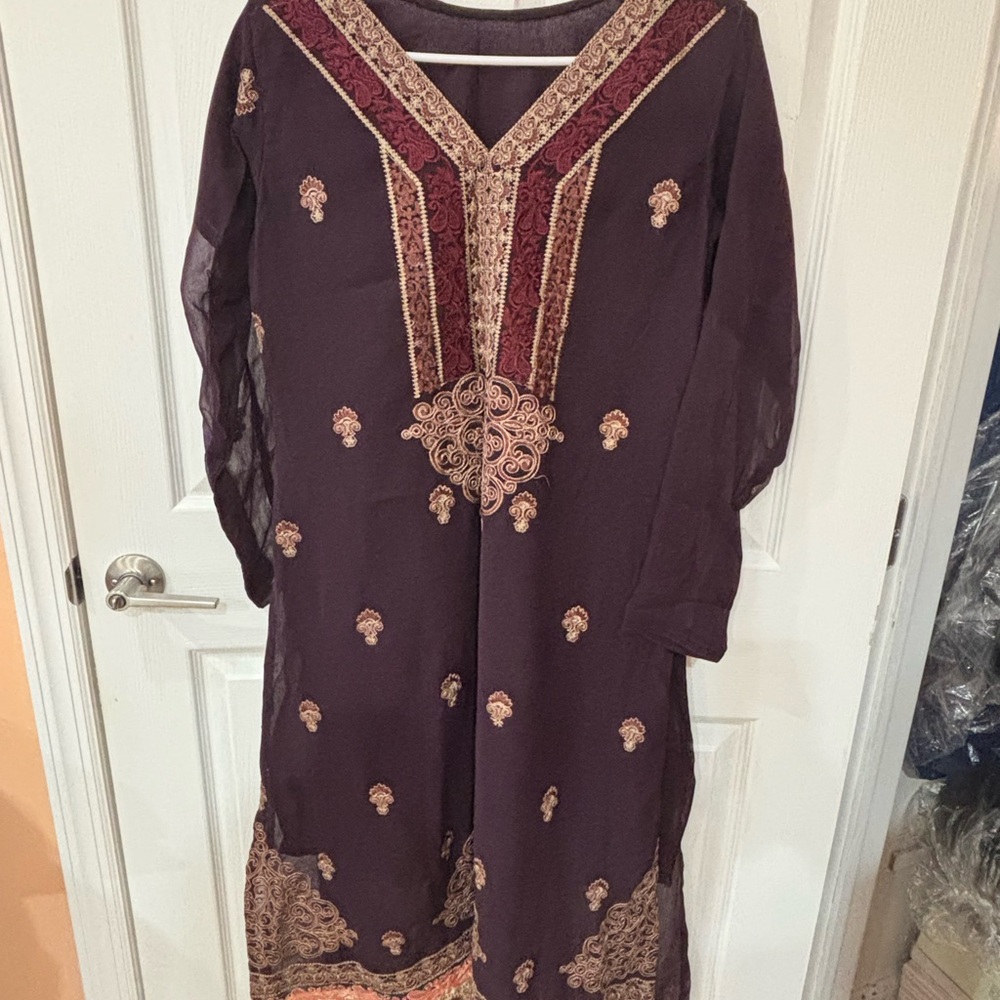 Elegant fully embroidered Pakistani/indian dress